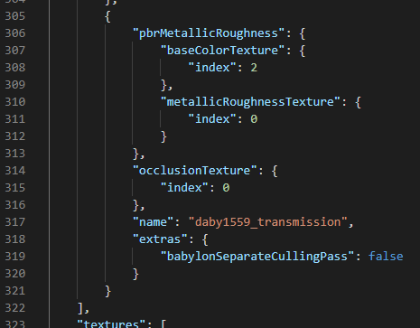 screenshot of code snippet before editing