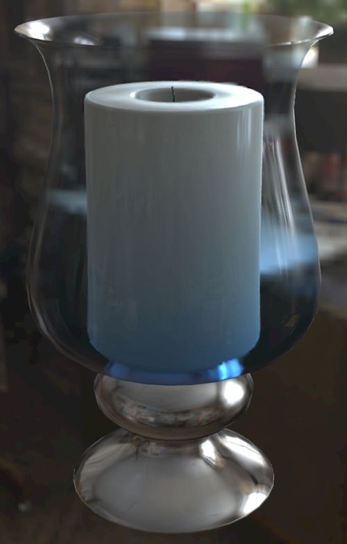 screenshot of glass vase glTF rasterized